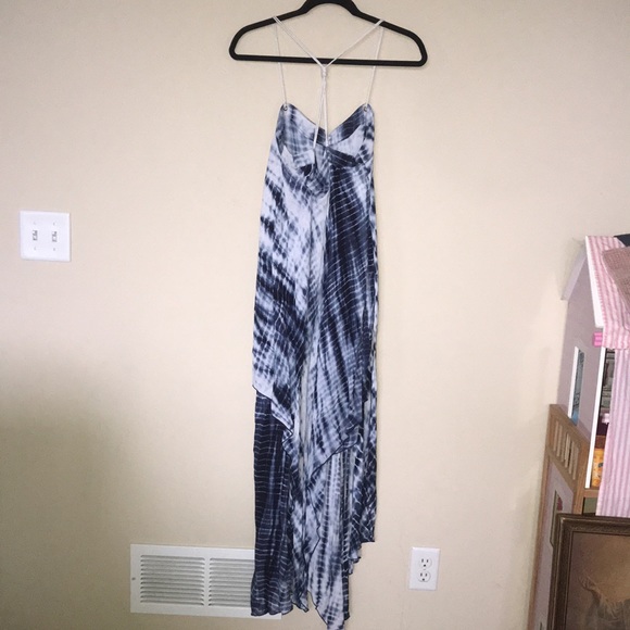 Michael Kors Tie Die Asymmetrical Maxi Dress SizeM - Picture 5 of 11
